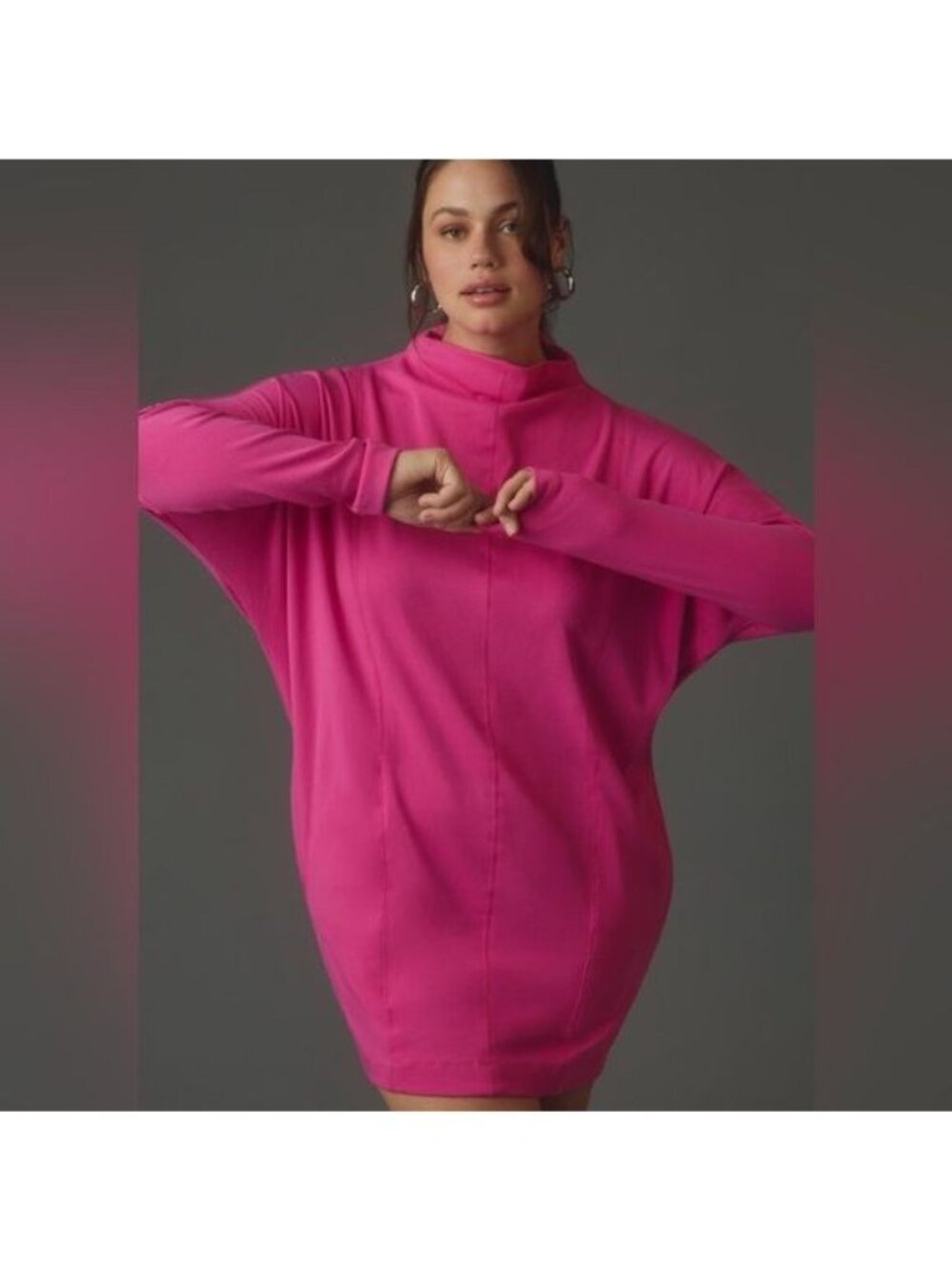 Daily Practice by Anthropologie Mini Dress Long Sleeve Mock Neck Knit Size XXS